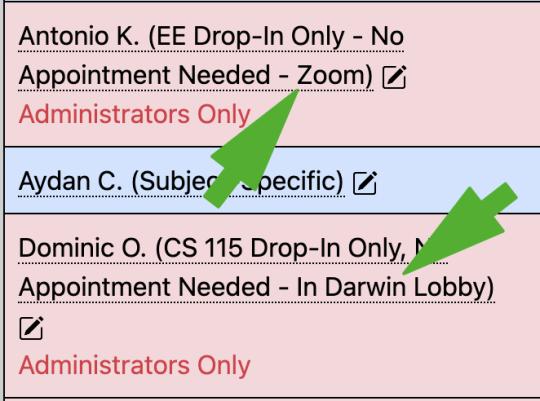 Finding locations for drop-in