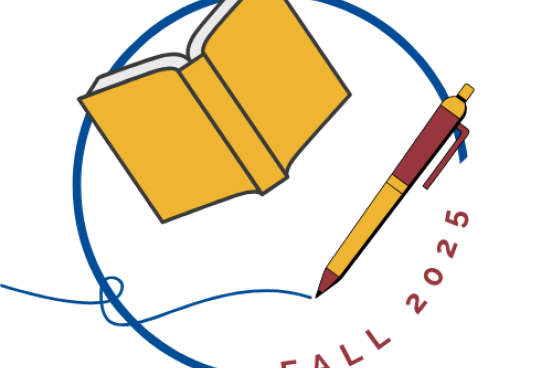 Book and pen logo for Fall 2025 Engl 99T