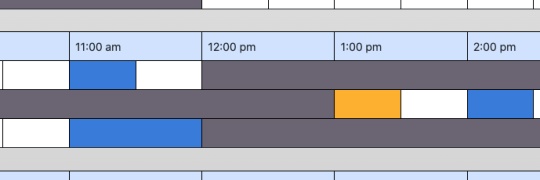 Schedule screenshot for students