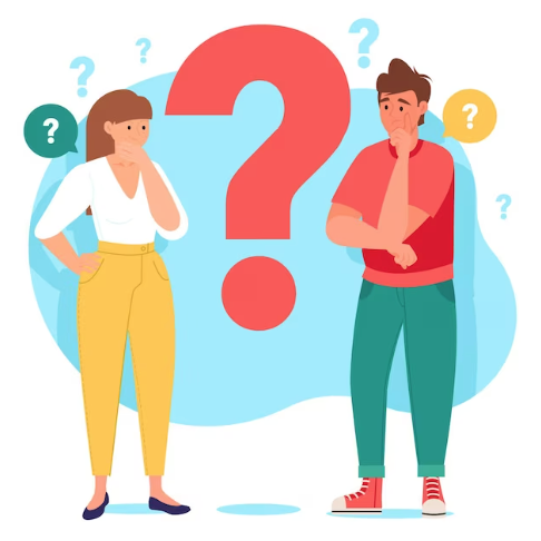 two people asking questions